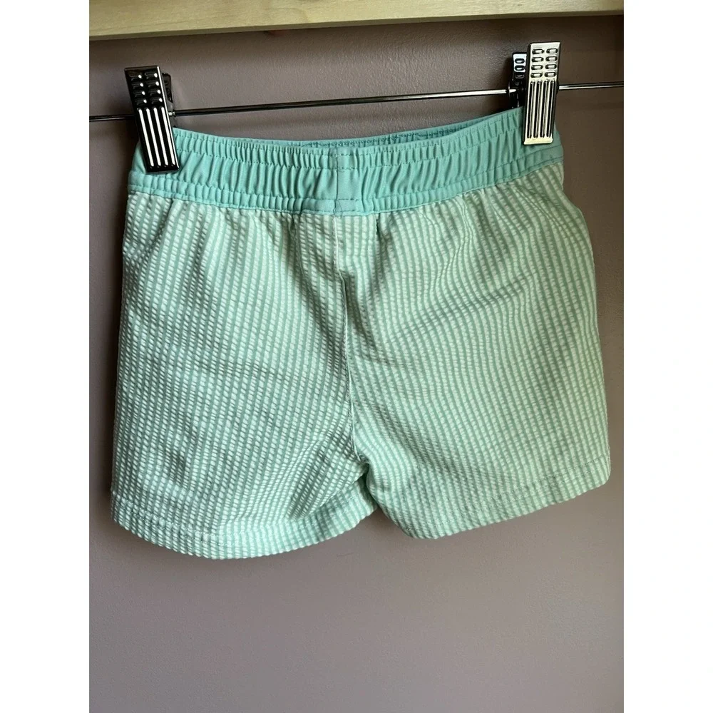 Properly Tied Boys Seersucker Swim Trunks Green Size‎ 18 Months